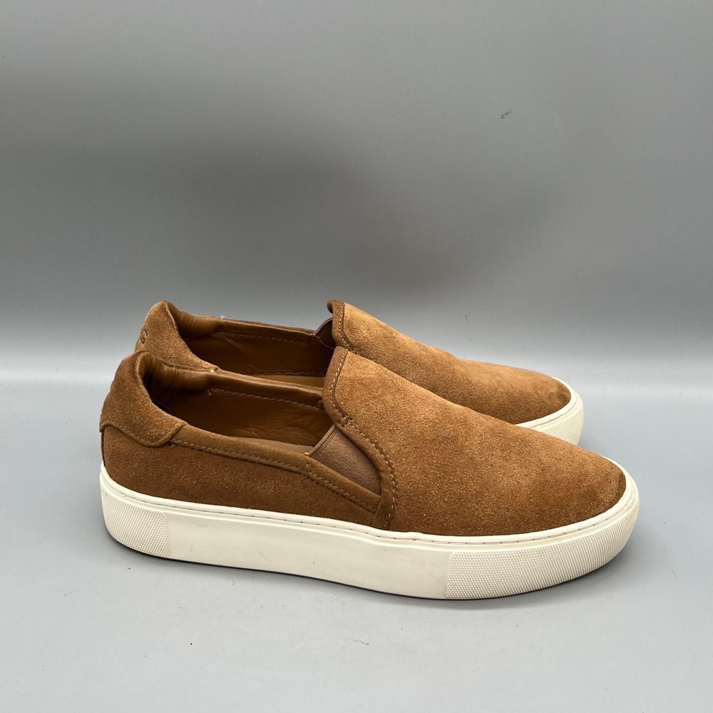 UGG Shoes Womens 7 Brown Suede Jass Platform Slip On Sneakers Casual Walking